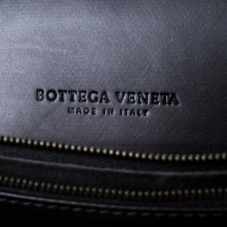 Pre Owned Bottega Veneta Black Intrecciato Leather Briefcase  