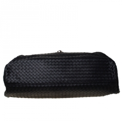 Pre Owned Bottega Veneta Black Intrecciato Leather Briefcase  