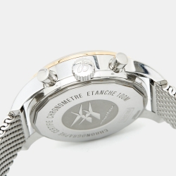 Pre Owned Breitling Brown 18k Rose Gold Stainless Steel Transocean U4131012 Men's Wristwatch 38 mm