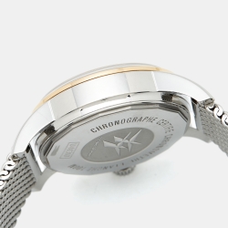 Pre Owned Breitling Brown 18k Rose Gold Stainless Steel Transocean U4131012 Men's Wristwatch 38 mm