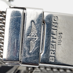 Pre Owned Breitling Brown 18k Rose Gold Stainless Steel Transocean U4131012 Men's Wristwatch 38 mm