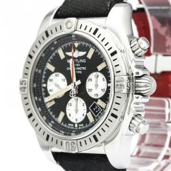 Pre Owned Breitling Black Stainless Steel Chronomat Men's Wristwatch 44MM