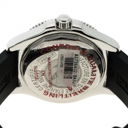 Pre Owned Breitling Black/Yellow Stainless Steel Superocean A17364 Men's Wristwatch 42 mm