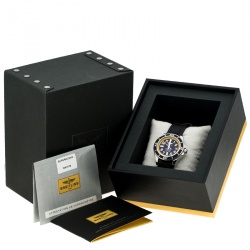 Pre Owned Breitling Black/Yellow Stainless Steel Superocean A17364 Men's Wristwatch 42 mm