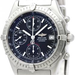 Breitling Black Stainless Steel Blackbird Men's Wristwatch 40MM