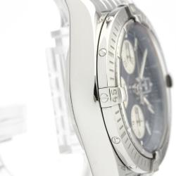 مملوكة مسبقًا Breitling Blue Stainless Steel Chronomat Evolution A13356 Men's Wristwatch 44MM