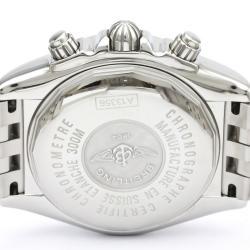 مملوكة مسبقًا Breitling Blue Stainless Steel Chronomat Evolution A13356 Men's Wristwatch 44MM