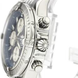 مملوكة مسبقًا Breitling Blue Stainless Steel Chronomat Evolution A13356 Men's Wristwatch 44MM