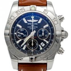 Pre Owned Breitling Black Chronomat Stainless Steel Automatic Men'S Watch 44MM