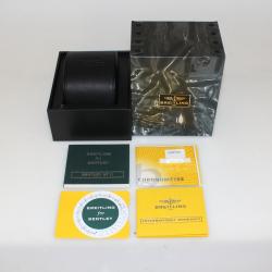 Pre Owned Breitling White Blacksteel DIamonds Bentley GT Midnight M1336267/A729 Men's Wristwatch 45 MM