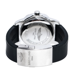 Pre Owned Breitling Black Stainless Steel Colt 44 A74387 Men's Wristwatch 44 mm