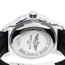 Pre Owned Breitling Black Stainless Steel Colt 44 A74387 Men's Wristwatch 44 mm