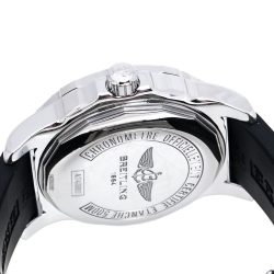 Pre Owned Breitling Black Stainless Steel Colt 44 A74387 Men's Wristwatch 44 mm