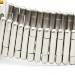 Pre Owned Breitling Blue 18k Yellow Gold And Stainless Steel Chronomat B13047 Automatic Men's Wristwatch 40 MM