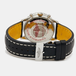 Pre Owned Breitling Blue Stainless Steel Calfskin Navitimer A13324121C1X1 Men's Wristwatch 41 mm