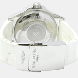 Pre Owned Breitling White Stainless Steel Superocean A17364 Automatic Men's Wristwatch 42 mm