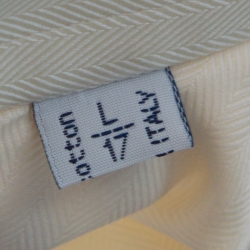 Brioni Cream Cotton Button Front Shirt L 