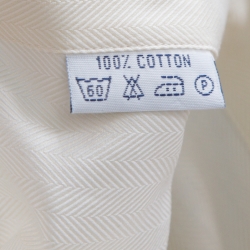 Brioni Cream Cotton Button Front Shirt L 