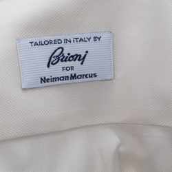 Brioni Cream Cotton Button Front Shirt L 