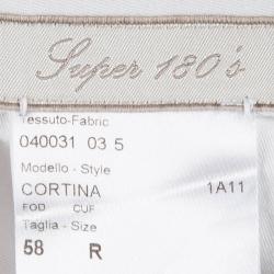 Brioni Black Roman Style Wool Trousers 4XL