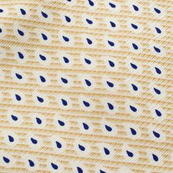 مملوكة مسبقًا ربطة عنق بريوني حرير أصفر وأزرق منقطة