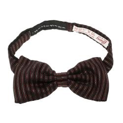 مملوكة مسبقًا رابطة بريوني فيونكة كلاسيك حرير مخطط سوداء