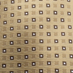 Pre Owned ربطة عنق بريوني جاكارد حرير بنقوش مربعات صغيرة كريمية