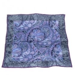 Pre Owned Brioni Multicolor Paisley Printed Silk Pocket Square