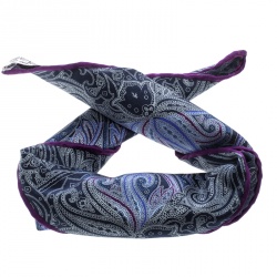 Pre Owned Brioni Multicolor Paisley Printed Silk Pocket Square