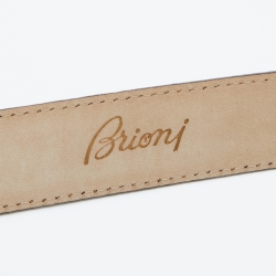 Pre Owned Brioni Brown Crocodile Leather Buckle Belt 100CM