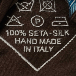 مملوكة مسبقًا Brioni Vintage Brown & Blue Diagonal Striped Silk Tie 