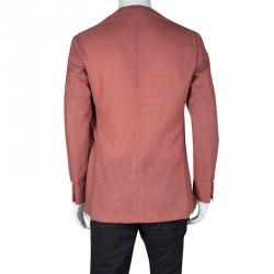 Brioni Red Textured Wool regular Fit Jardigan Jacket L