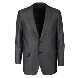 Brioni Grey Wool and Silk Blend Regular Fit Suit M