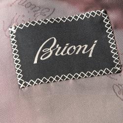 Pre Owned Brioni Grey Plaid Cashmere Regular Fit Blazer 2XL