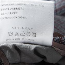 Pre Owned Brioni Grey Plaid Cashmere Regular Fit Blazer 2XL