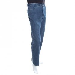 Brioni Indigo Washed Denim Marmolada Straight Jeans L