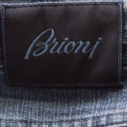 Brioni Indigo Washed Denim Marmolada Straight Jeans L
