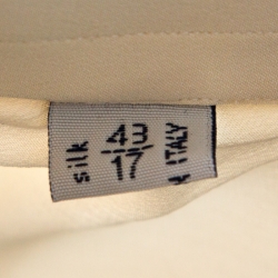 Brioni Cream Silk Button Front Shirt L