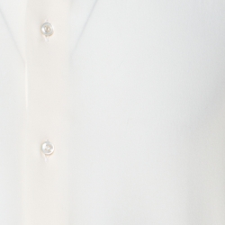 Brioni Cream Silk Button Front Shirt L