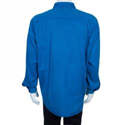 Pre Owned Brioni Men's Blue Cotton Shirt XL