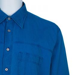 Pre Owned Brioni Men's Blue Cotton Shirt XL