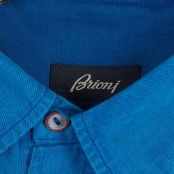 Pre Owned Brioni Men's Blue Cotton Shirt XL