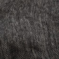 Brunello Cucinelli Grey Herringbone Weave Chevron Pattern Linen Scarf