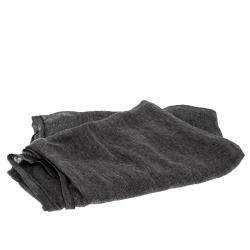 Brunello Cucinelli Grey Herringbone Weave Chevron Pattern Linen Scarf