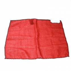Brunello Cucinelli Brick Red Wool Contrast Whip Stitch Edged Pocket Square
