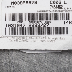 Brunello Cucinelli Grey Wool Baseball Cap L