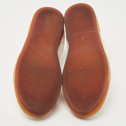 Pre Owned Brunello Cucinelli White Leather Low Top Sneakers Size 44