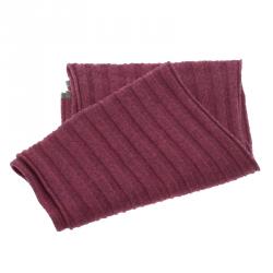 Pre Owned Brunello Cucinelli Pink & Grey Trim Knit Cashmere Scarf