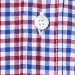 Pre Owned Brunello Cucinelli Blue & Red Check Basic-Fit Sport Shirt XL