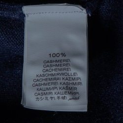 Brunello Cucinelli Navy Blue Cashmere Zip Front Jacket L